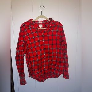 J. Crew Women’s Large Flannel Shirt Red
